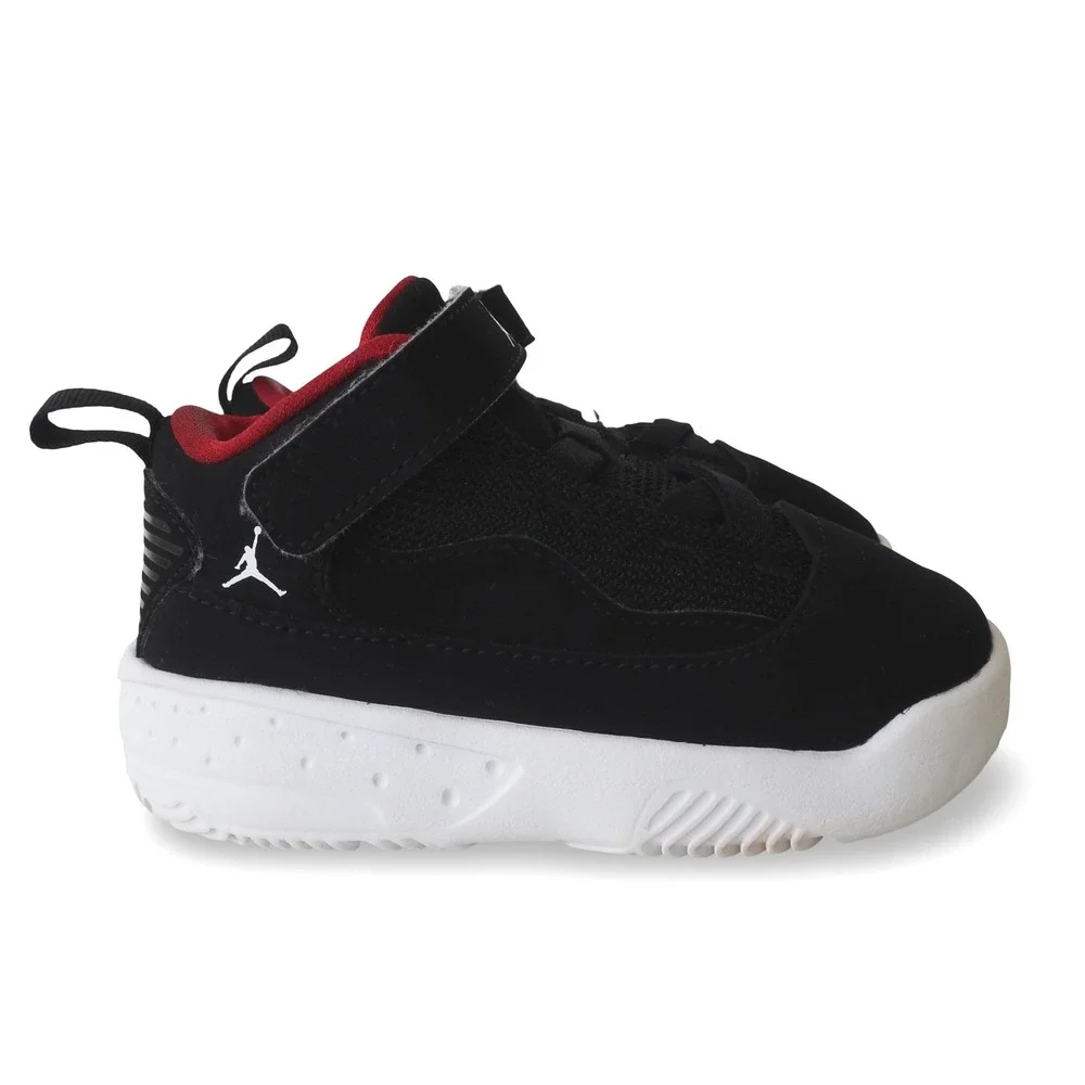 Jordan Max Aura 2 TD Toddler 7C Black Gym Red White CN8096-006‎ Sneakers